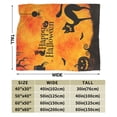 thumbnail image 5 of Halloween Pumpkin Blanket Gifts - Spiders Bats Owls Cats Theme Saints Day Party Scary Decor Throw for Women Kids Men Adults Bedroom Living Room Soft Fuzzy Lightweight Blanket 60x50, 5 of 6