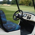 thumbnail image 3 of Garronmavis Blue Marble Golf Cart Seat Covers Soft Split Backrest Front Seat Cover Smooth and Simple Interior Accessiore for Protection Suitable for All Weather Conditions, 3 of 6