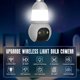 thumbnail image 5 of Cámaras de seguridad inteligentes para exteriores con WiFi, vista 360° para el hogar, visión nocturna 1080P, intercomunicador bidireccional con detección de movimiento, auriculares Bluetooth IP66., 5 of 9