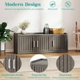 thumbnail image 4 of WDZS Shoe Storage Cabinet Waterproof UV-Resistant, Entryway Storage Bench Indoor Outdoor, Adjustable Shelves for Entryway, Bedroom, Hallway,Living Room,Grey,3 Door, 4 of 11