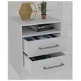 thumbnail image 4 of White Open Compartment Two Drawer Nightstand, 4 of 6