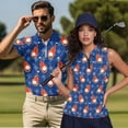 thumbnail image 2 of KUIFORTI Matching Couple Golf Shirts Flame Quick Dry Women's Matching Hawaiian Golf Shirt for Couple Machine Washable Suitable for Tennis Enthusiasts Lightweight, 2 of 6