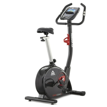 Reebok GB40s Exercise Bike, Indoor Upright Stationary Cycling, Cardio Exercise, Bluetooth, 32 Electronic Resistance Levels