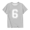 thumbnail image 4 of Atogsazn Kids Boys Casual Short Sleeve Tshirt Crew Neck Number 7 Pullover Tshirt Summer Soccer Basic Tops Clothes 02-Gray 5-6 Years Fashion, 4 of 6