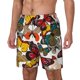 thumbnail image 1 of Balery Retro Floral Butterfly Bañador para hombre, shorts de playa de secado rápido con entrepierna y forro de compresión-X-Large, 1 of 6