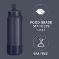 thumbnail image 3 of Hydrapeak 26oz Sport Insulated Water Bottle with Straw or Chug Lid, Leak & Spill Proof, Keeps Drinks Cold for 24 Hours, Hot for 12 Hours, Premium Stainless Steel Water Bottles (26oz, Navy), 3 of 9