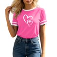 thumbnail image 2 of Neewe Blouse for Women Dressy Casual Short Sleeve Color Block Tops Fashion Peint Crew Neck Tunic Shirts Summer Clothes, 2 of 8