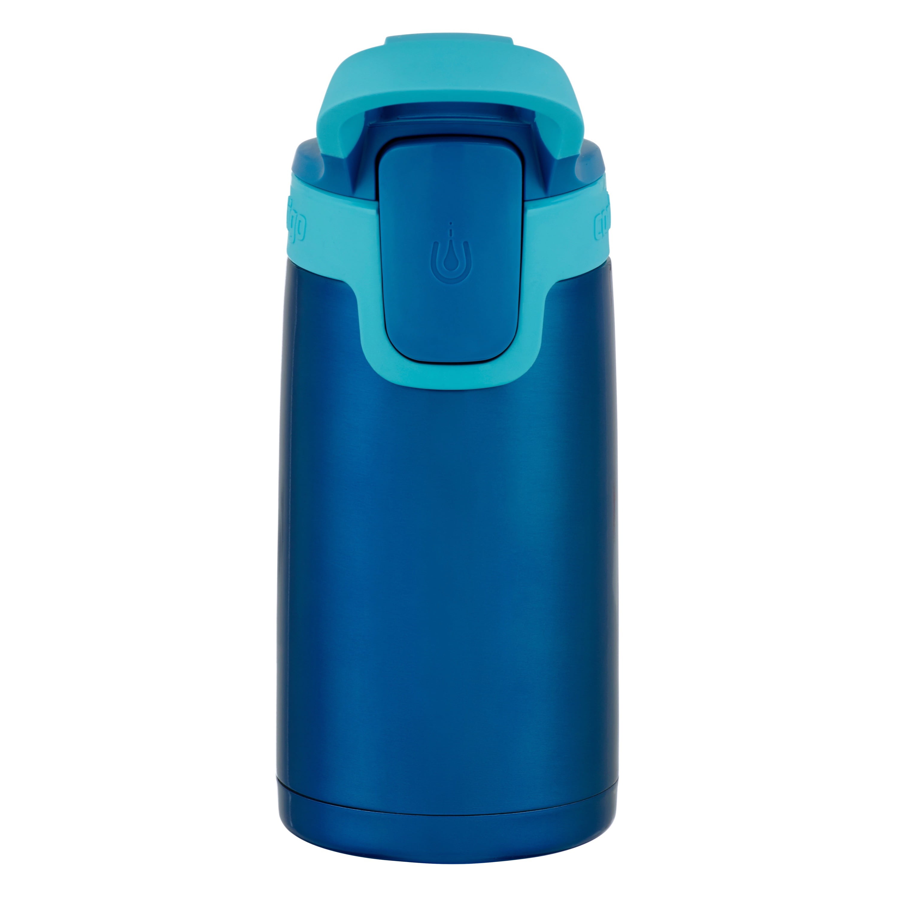 Contigo Kids Stainless Steel Water Bottle with Autoseal Lid Blue Gummy  Raspberry, 13 fl oz. 