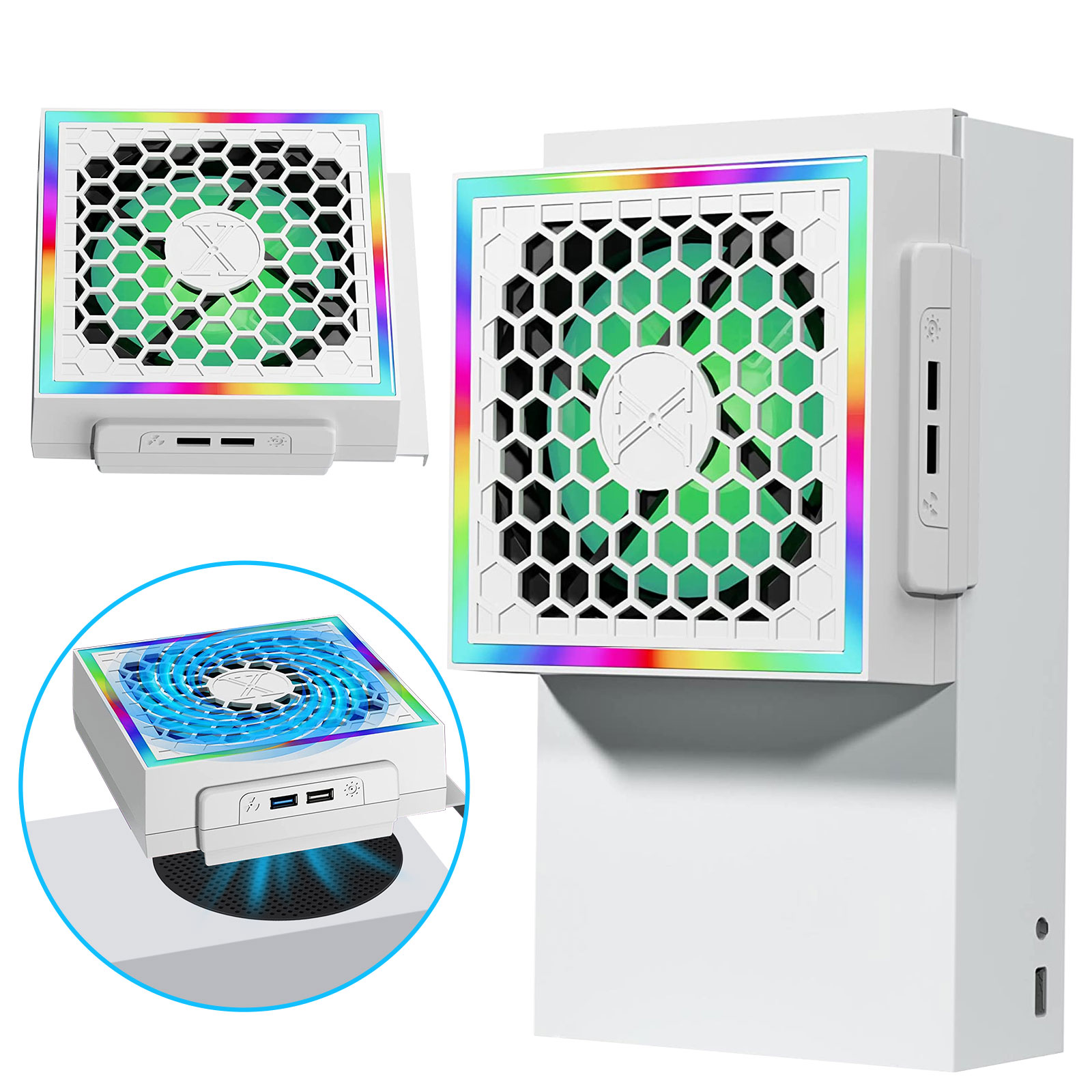 TSV Cooling Fan Fit for Xbox Series S, Horizontal/Vertical Cooling