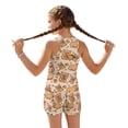 thumbnail image 2 of Xoenoiee Capybara Orange Heart Print Girls Tankini Swimsuit Two Piece Swimsuits Breathable Bathing Suit Girls' Swimwear Tank Top and Swim Bottoms, 12-13 Years, 2 of 7