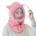 thumbnail image 1 of CEHVOM Women Flannel Winter Hats Mask Set Warm Cap With Transparent Fogless Protective Mask For Cycling, 1 of 4