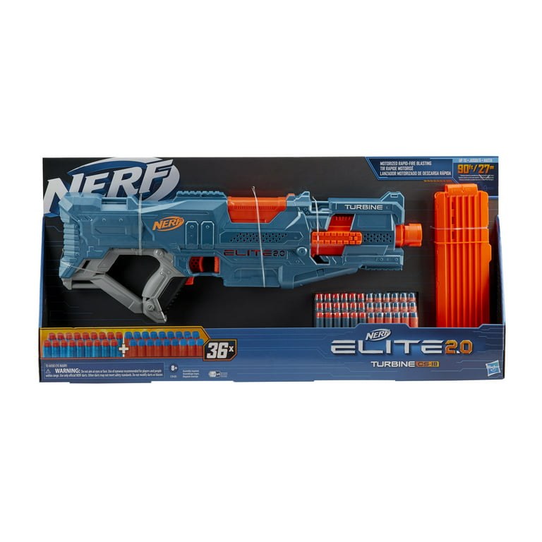 Nerf Elite 2.0 Turbine CS-18 Motorized Dart Blaster, 36 Nerf Elite Darts, - Walmart.com