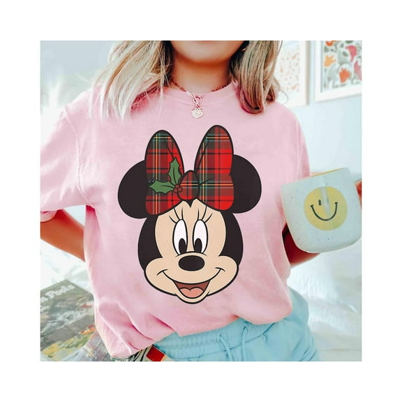 Disney Mickey & Friends Christmas Bow T-Shirt, Mickey's Very Merry Christmas Party Matching Tee, Disneyland Family Holiday 2025 Gift