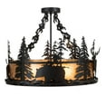 thumbnail image 4 of Meyda Tiffany 200864 Wildlife At Dusk 4 Light 24" Wide Semi-Flush Drum Ceiling Fixture -, 4 of 7