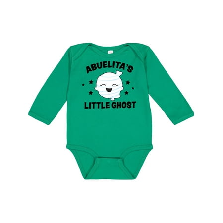 

Inktastic Cute Abuelita s Little Ghost with Stars Gift Baby Girl Long Sleeve Bodysuit