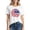 A1000_White, variant on Vetsdori Women's American Flag T Shirts Red White and Blue Short Sleeve Pullover Graphic Summer USA Years Anniversary Fourth of July Casual Independence Day Tops for Women Crew Neck