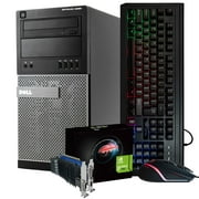 Dell Gaming Computer PC, Intel Core i7, NVIDIA GeForce GT 730 2GB, 16GB DDR3 RAM, 512GB SSD + 4TB HDD, WIFI + Bluetooth, Windows 10, RGB PC Gaming Bundle (Refurbished)