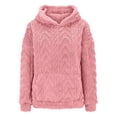 thumbnail image 3 of Hoodies for Women Hoodie 2024 Winter Solid Fuzzy Lined Long Sleeve Hoodies Flannel Thermal Pullover Tops With Pockets Hemlock, 3 of 6