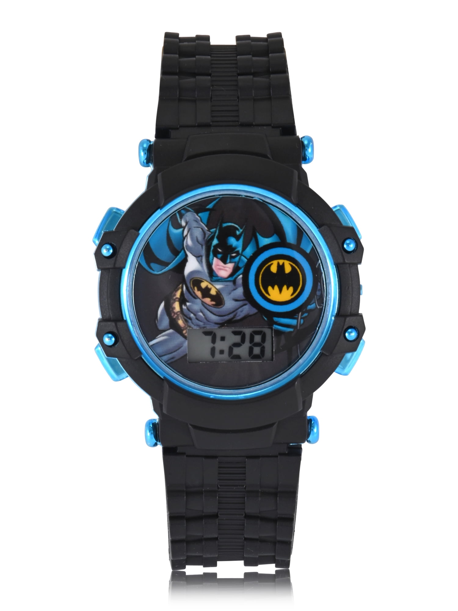 DC Comics Batman Unisex Childrens Black Strap LCD Watch