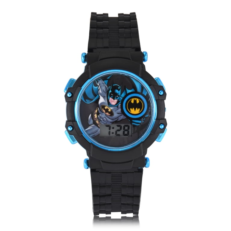 DC Comics Batman Unisex Childrens Black Strap LCD Watch