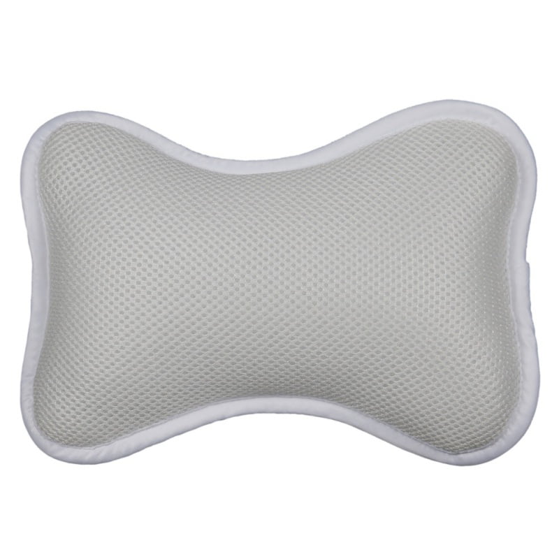 Non-Slip Bath Tub Spa Pillow Cushion w/ Suction Cup Dark Gray