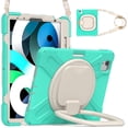 thumbnail image 1 of Funda a juego para iPad Air4 de 10,9 pulgadas con correa para el hombro, soporte de anilla ajustable grande, portalápices y protección contra golpes., 1 of 5