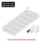530 X 120 Links Motorcycle Atv Drive Chain 530-Pitch 120-Links