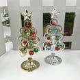 thumbnail image 6 of NIYANGLE Christmas Decorations Mini Christmas Trees 1Pack Golden Iron Tree Shaped Ornament 10.5X9.1X26 Cm, 6 of 8