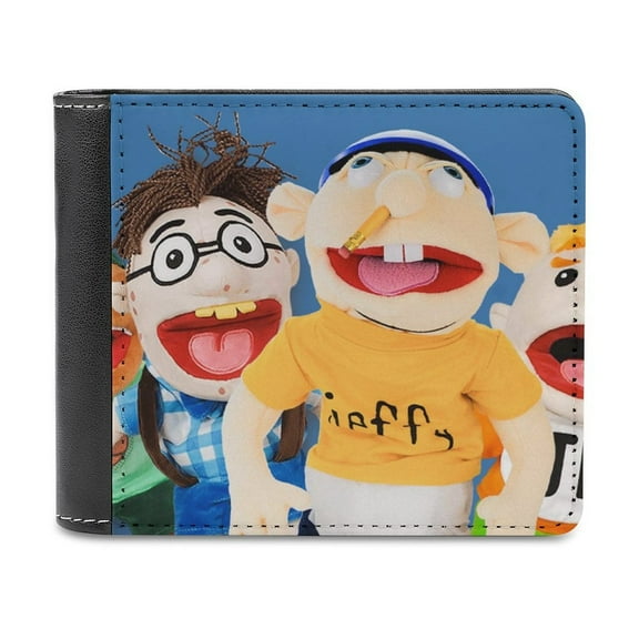 Puppets SML Jeffy PU Leather Wallet With Card Slots Bifold Wallet Money Organizers Holder Gift For Men And Women