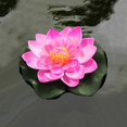 thumbnail image 2 of 5pcs Artificial Floating Water Lily Eva Lotus Flower Pond Decor 10cm Pink Red Light Pink Yellow Blue Pool Simulation Lotus, 2 of 7