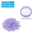 thumbnail image 4 of Uxcell 3.9" Chiffon Flowers Mesh Fabric Flowers Sewing Fabric Appliques Lavender 10 Pcs, 4 of 6