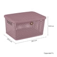 thumbnail image 2 of KIT CAJA RTTN C/TAPA CH Y MED 4P ROSA MA PLASTICOS LA ARDILLA Tipo Rattan (Rosa), 2 of 4