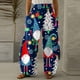 thumbnail image 1 of Puntoco Pantalones sueltos casuales vintage con estampado navideño para mujer Pantalones de pierna ancha casuales Pantalones Puntoco Puntoco-7401, 1 of 5