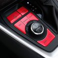 thumbnail image 4 of Cubierta del botón multimedia del freno de mano del aire acondicionado, pegatina embellecedora para accesorios 2019 2020 2021, rojo, 7 piezas, 4 of 5