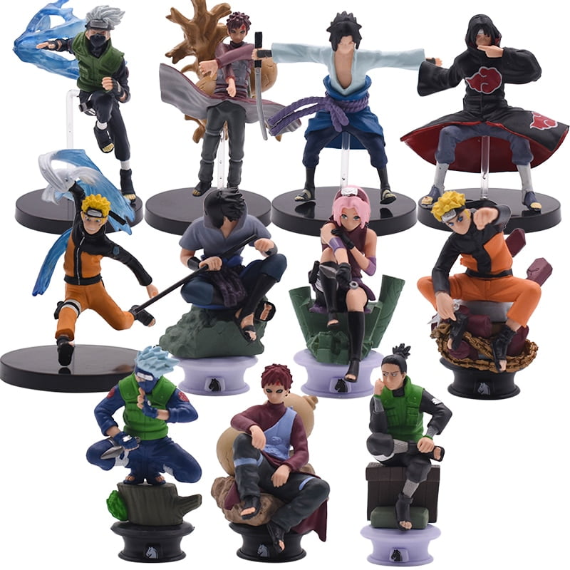 Anime Shippuden Naruto & Gaara & Kakashi Statue Figurine Action Figures Toys Set 