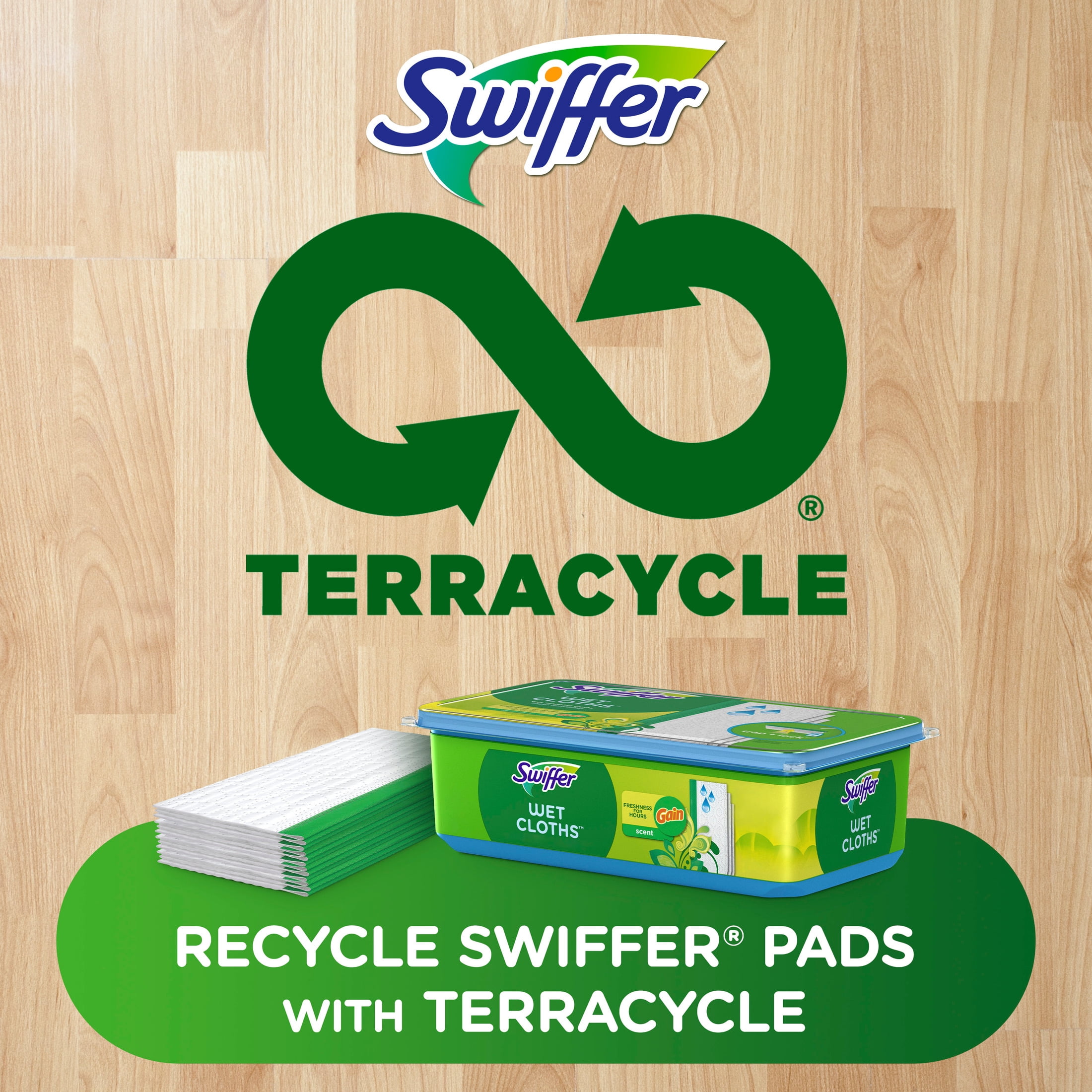 (3 pack) Swiffer Mop & Go Wet Refills, Gain, 12 Count