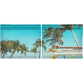 thumbnail image 3 of Coolnut Palm Tree Kitchen Curtains 2 Panels, UV Protected Tier Curtains Half Window Curtains for Guest Room Bathroom Sink Laundry Room Basement,36"x 27", 3 of 6