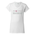 thumbnail image 2 of Don't Let Friends Alone Awareness Womens V-Neck Tee, White, Medium, 2 of 3