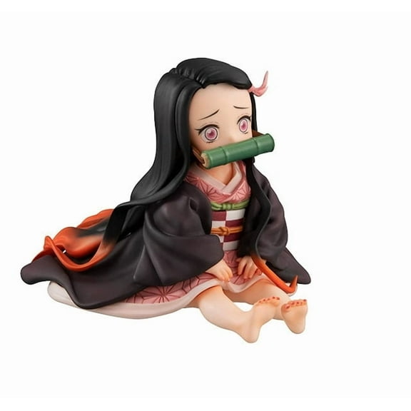New Seated Nezuko Doll Figurine, Living Room Bedroom Anime Collectible, Cute Figurine Model