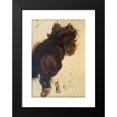 thumbnail image 2 of Jan Matejko 14x18 Black Modern Framed Museum Art Print Titled - Study of a Reciining Horse (1875), 2 of 5