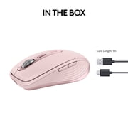 Logitech MX Anywhere 3S Compact Wireless Mouse, Fast Scrolling, 8K DPI Any-Surface Tracking, Quiet Clicks, Programmable Buttons, USB C, Bluetooth, Windows PC, Linux, Chrome, Mac, Rose