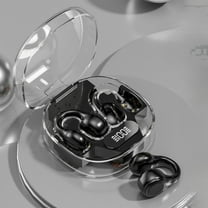 Earbuds for school, Hwkond Wireless Ear Clip Skeleton Conduction Headphones, Bluetooth 5.3 Waterproofs Open Ear Headphones, Apply For Running, Sports, Cycling, Driving, Black, Up to 60% Off