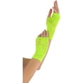 thumbnail image 6 of ToBeInStyle Women's Fishnet Floral Lace Gloves - One Size - Neon Green, 6 of 6