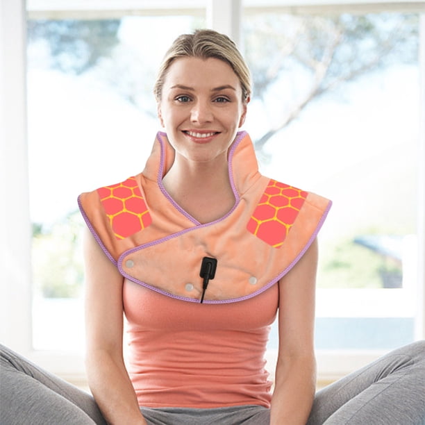 ¡Precios de Oferta!, Mantón calefactor USB con protección para hombros y cuello con calor integrado para proteger la columna cervical del frío y el calor Akmoler