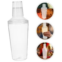 NICEXMAS Nicexmas Plastic Cocktail Shaker, Transparent, Reusable, 2Pcs