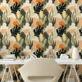 thumbnail image 2 of Ambesonne Exotics Peel & Stick Wallpaper for Home, Modern Scandi Art Leaves, 13"x72", Peacock Green Orange Grey, 2 of 5