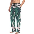 thumbnail image 5 of Tropical Palm Leaves Ghost Pajama Pants, Men's Lounge Pants Light with Drawstring and Pockets, Christmas New Year Birthday Father's Day Gifts, X-Large, 5 of 7