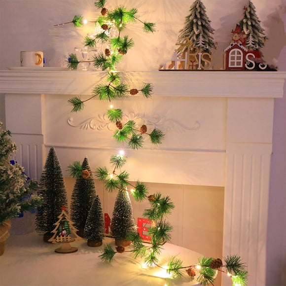 Dvkptbk Pl astic Str awberry lamp LED Light String Christmas Rattan Light String Christmas Pinecone Pines Needle Long Bells Decorative Light Home Decor Christmas Decorations