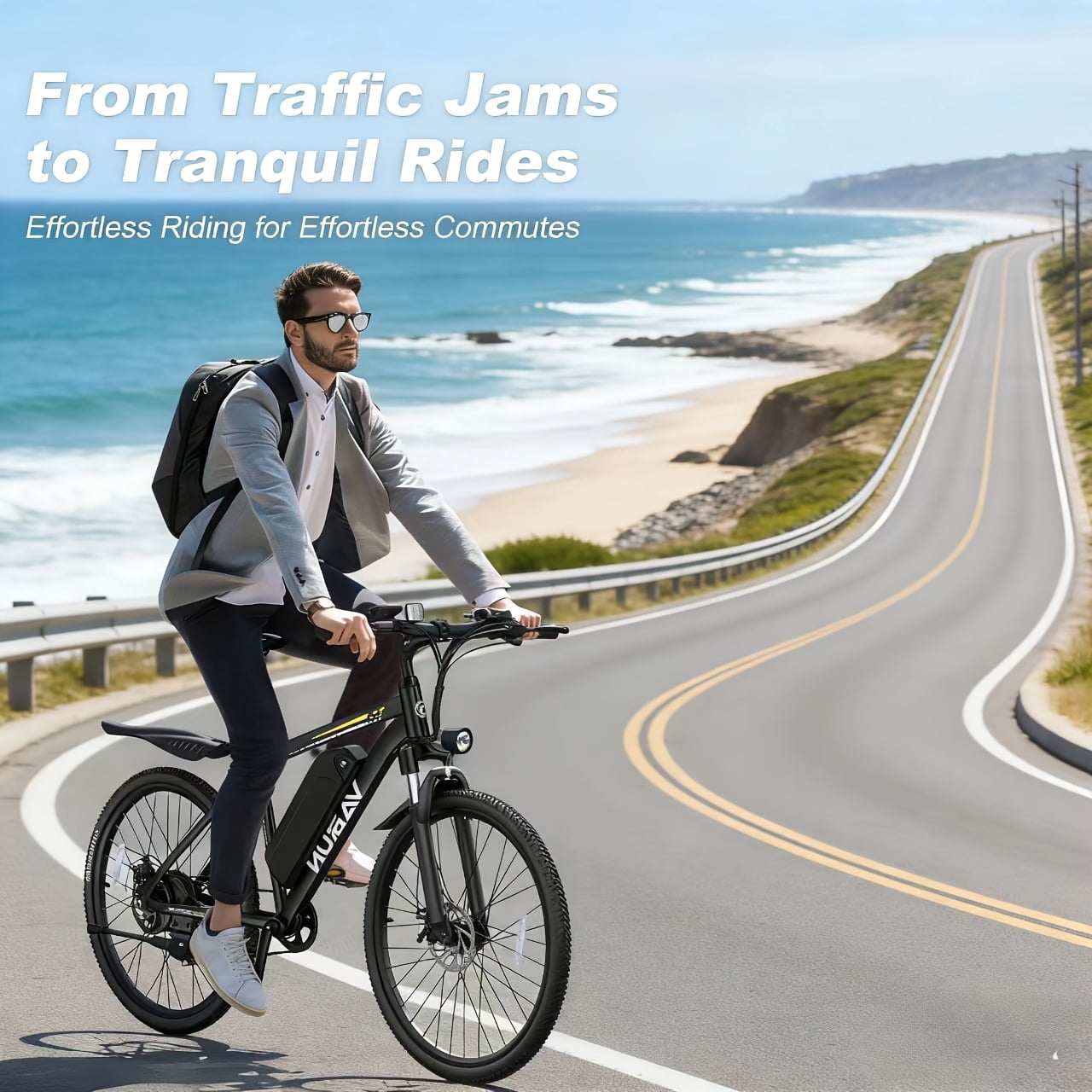 500W Adult Electric Bicycle, 26-inch Electric Mountain Bike, 7-speed Commuter Electric Bike, with Built-in LCD Display, Maximum Load Capacity Of 330 Pounds, Two Charging Modes