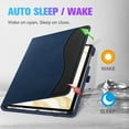 thumbnail image 3 of Fintie Case for Samsung Galaxy Tab S8+/S8 Plus 2022/S7 FE 2021/S7 Plus 2020 12.4 inch Tablet, Multi-Angle Stand Cover with Pocket Auto Wake/ Sleep , Built-in S Pen Holder, Navy/Black, 3 of 8